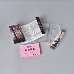 Pink audio cassette tape labeled ’Rental’.