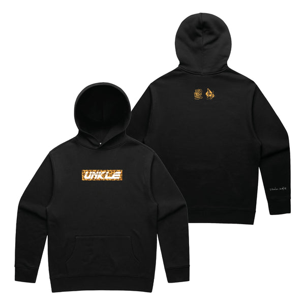 UNKLE Classic Leopard Print Box Logo Hoodie (Black)