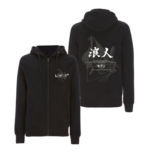 Rōnin Katakana Text - Zip-Hood (Black)