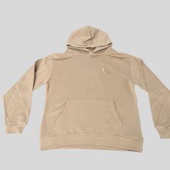 UNKLE Pointman Kiss logo  - Embroidered Edition Hoodie (Sand)