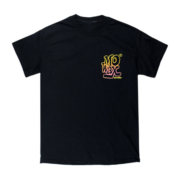 001 Mo Wax Logo - Summer Fade T-Shirt (Black) | Unkle Store