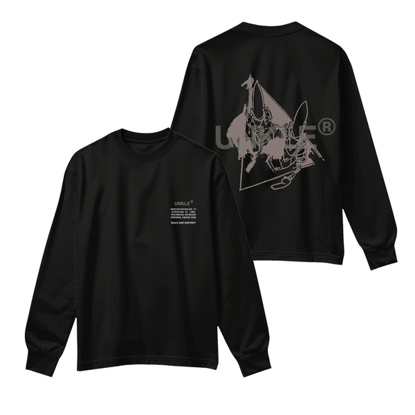 002 Spec. No. 77 - Long Sleeve T-Shirt (Black)