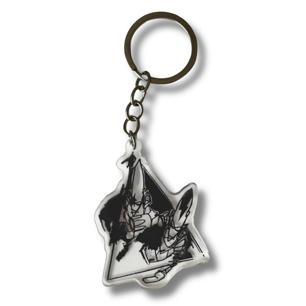 UNKLE Classic Pointman Logo Keyring (Black)