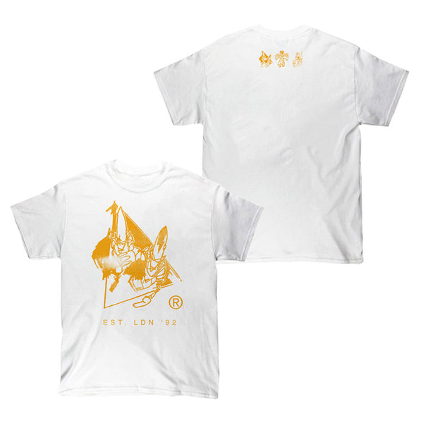 003 Classic Kiss Logo - Summer 2023 Edition - Orange T-Shirt (White)