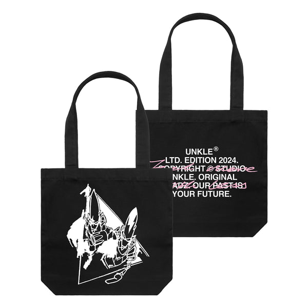 Classic Kiss Logo and Text Canvas Record Bag (Black)