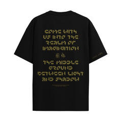 002 Come with Us - Psyence Fiction Text T-Shirt (Black)