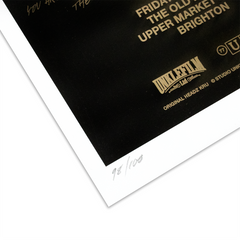 UNKLE SOUNDS Brighton Show - Gold Foil - A3 Print