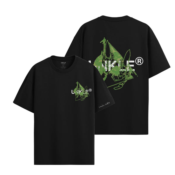 001 UNKLE New Text Logo - Halftone Camo T-Shirt (Black)