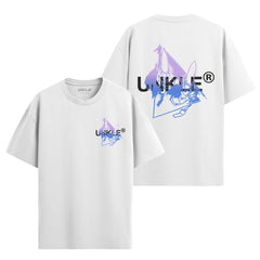 UNKLE New Text Logo - Violet Fade T-Shirt (White)