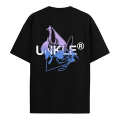 UNKLE New Text Logo - Violet Fade T-Shirt (Black)