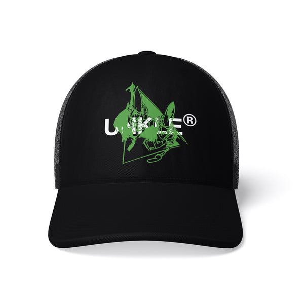 UNKLE New Text Logo Trucker (Black and Green)