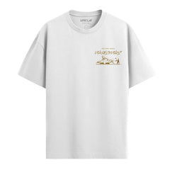 UNKLE Sounds Logo T-Shirt - Gold Glitter (White)