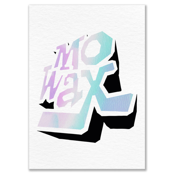 3D Mo' Wax Logo - A3 Foiled Print